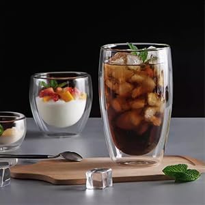 Set of 2 Double Wall Glass Coffee Mugs - Image 6