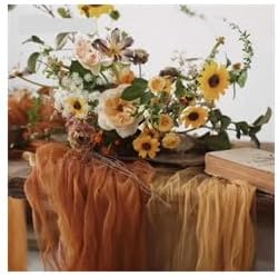 Rust Cheesecloth Table Runner Cheese Cloth Wedding Birthday Party Decor | 10Ft - Image 6