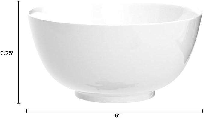 DELLING 22 Oz Ceramic Cereal Bowls Set of 6, Microwave Dishwasher Safe - Image 8