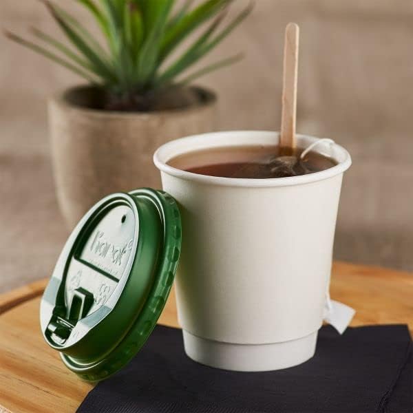 Karat 10 oz Double-Wall Insulated Coffee Cup White Paper Hot Cup - Image 9