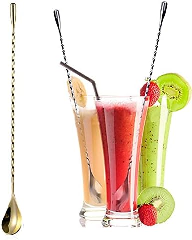 2 Pcs 12 Inch Bar Mixing Spoon Cocktail Spoon Stainless Steel Bar Long Spoon - Image 2