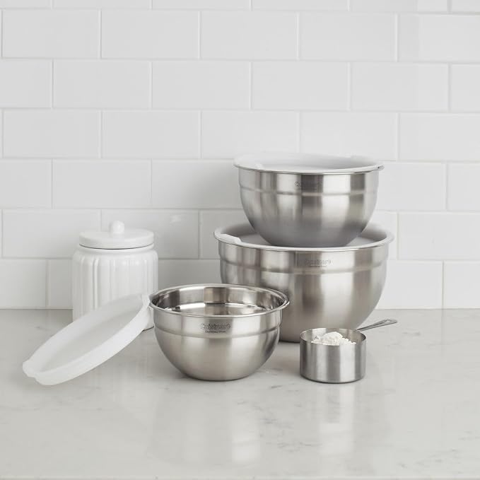 Cuisinart Mixing Bowl Set, Nesting Bowls, Stainless Steel, 3-Piece | 1.5 - Image 7