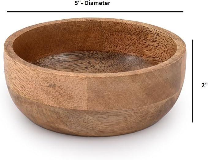 Mango Wood Round bowl Perfect for Nuts, Olive and Salsa. Looks Absolutely - Image 6