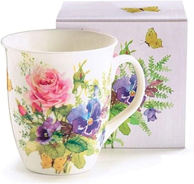 BURTON & BURTON Porcelain MUG ABUNDANT BLOOMS Holds 16 oz. by Unknown