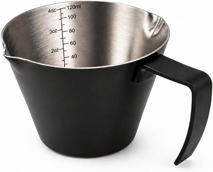 2Pc Espresso Measuring Cups, Double Spouts Stainless Steel, 4.06OZ | Silver 1pc - Image 8