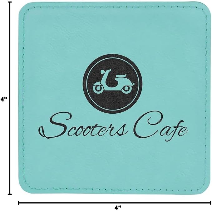 Custom Engraved Coasters | Personalized Leather Coaster | Set of 6 | Drink - Image 5