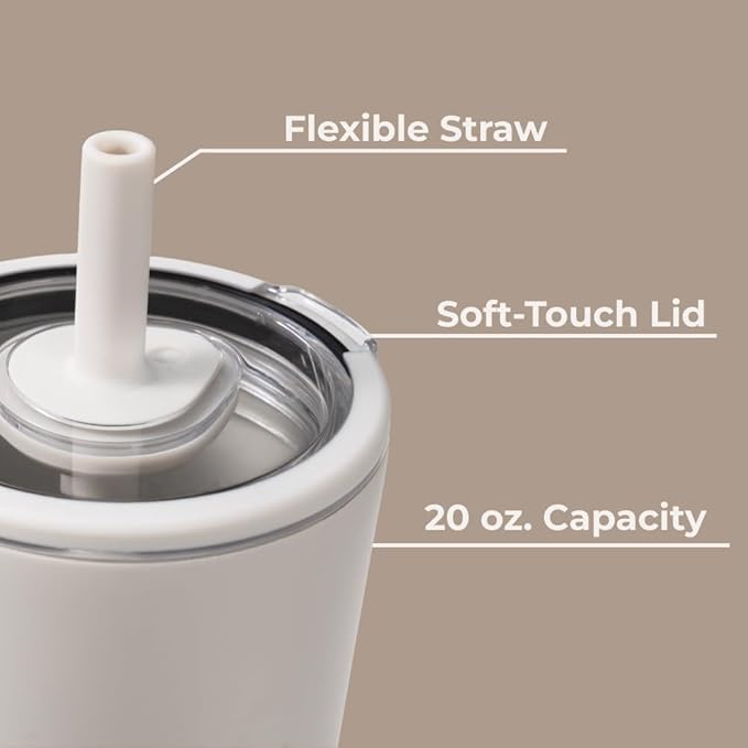 HydroJug Everyday Tumbler 20 oz, Ceramic-Lined Straw Cup - Image 6