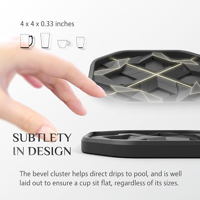 UMIRRO Silicone Drink Cup Coasters Set of 6 - Image 5
