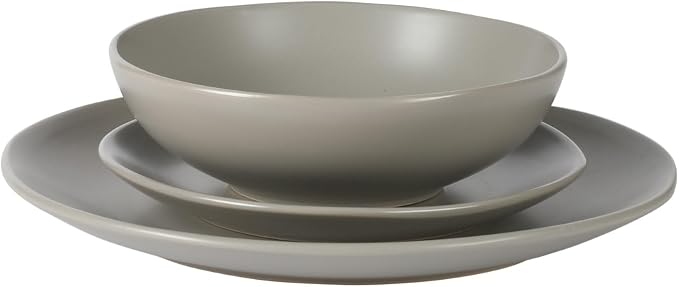 Gibson Home Bethel 18 Piece Plates and Bowls Ceramic Stoneware Organic Shape - Image 6