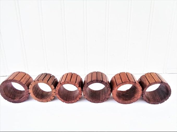 Handmade Wooden Napkin Ring Made by Artisan Beautifully Crafted and Designed in - Image 4