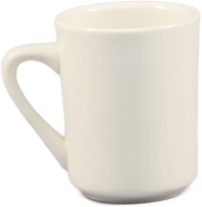 CAC China TM-8-W 8-Ounce Stoneware Tall Round Tierra Mug, 3 1/4-Inch, American by CACChina