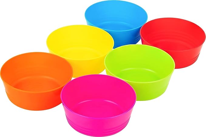 PLASKIDY Plastic Toddler Bowls Set of 6 - 10 Oz Kids Bowls - Image 7