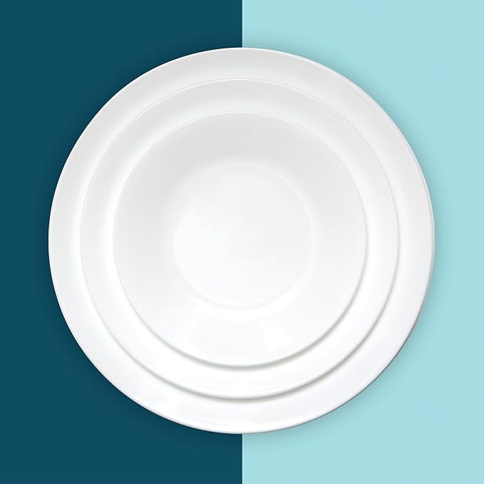 Corelle Vitrelle 6.75" Salad Appetizer Plate Set, Triple Layer Glass and Chip - Image 4