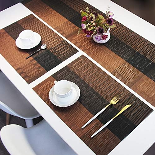 PIGCHCY Elegant Placemats with Matching Table Runner, Washable Durable Plastic - Image 7