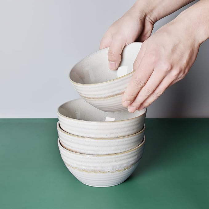 Ceramic Cereal Bowl Set of 4, 26 Oz, Soup Bowl - Image 6