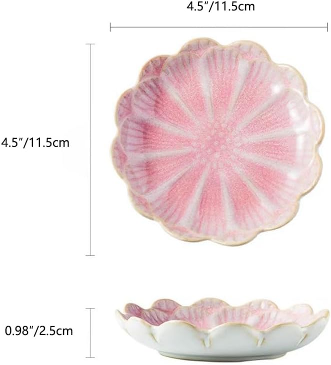 Lotus Ring Holder Dish Small Indoor Ash Tray, Ceramic Dessert Plate Trinket - Image 6