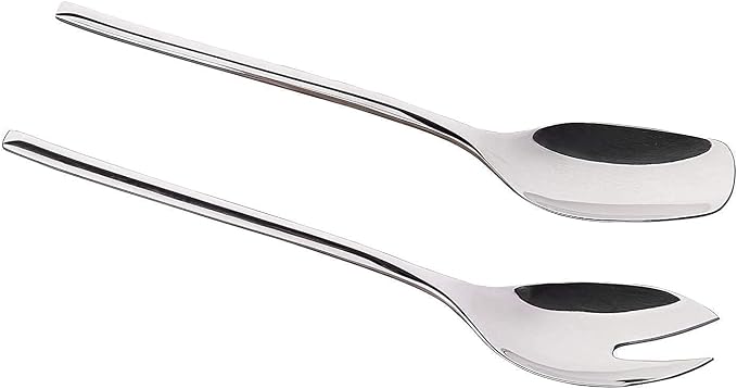 IMEEA 18/10 Stainless Steel Salad Servers Set 10-Inch Salad Spoon and Fork - Image 9