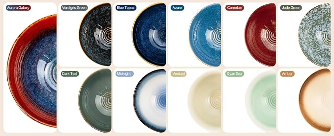 8 Inch Ceramic Ramen Bowl Set of 2, 40oz Japanese Bowls - Image 8