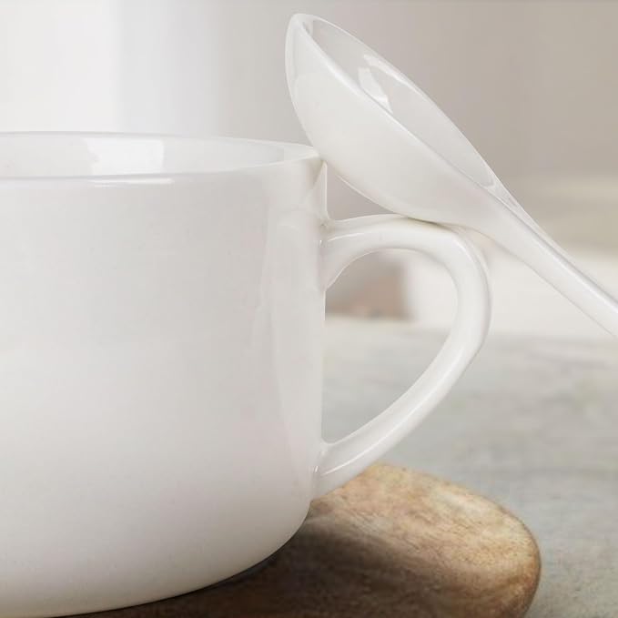 Soup Bowls with Handles & Spoons, 30oz Ceramic Ramen Bowl with Lid, Large Soup - Image 9