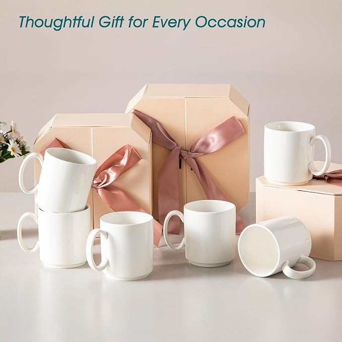 vancasso Porcelain Coffee Mugs Set of 6, 16 oz Coffee Cups - Image 8