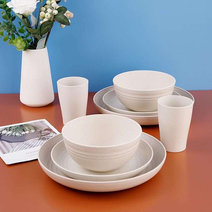 Wheat Straw Dinnerware Sets, Dish Sets - Image 9