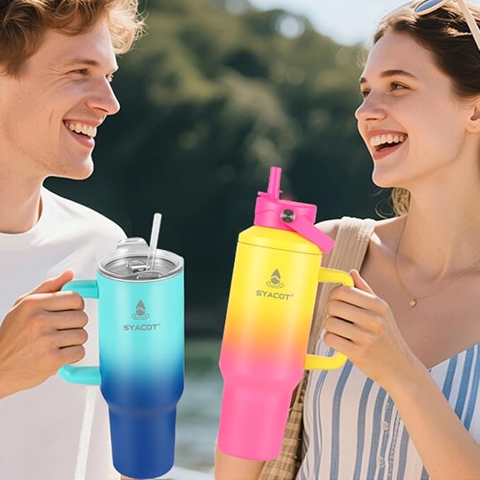 40 oz Tumbler with Handle and Straw or Convert to 40 oz Insulated Water Bottle - Image 8