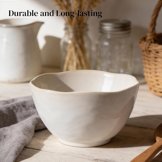DOWAN 22 oz Cereal Bowls, Deep Ceramic Bowls - Image 9