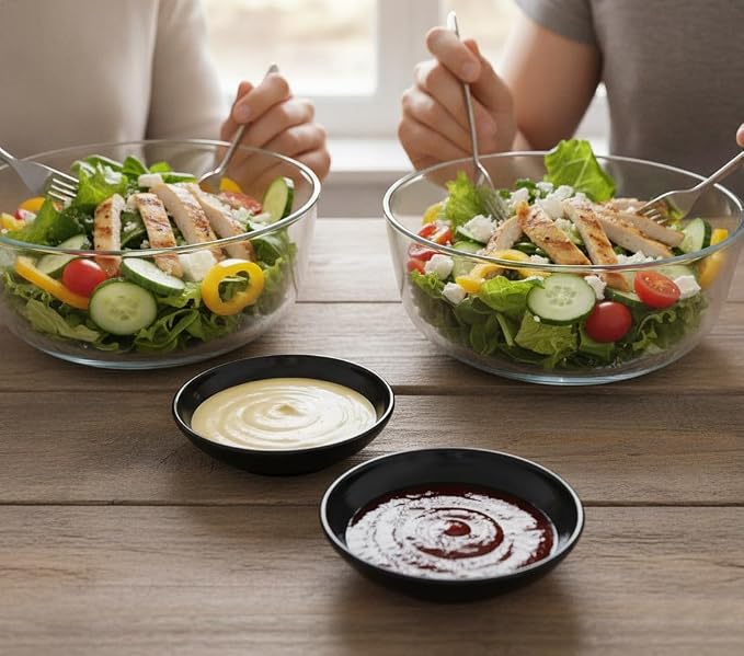 4 Inch Dipping Bowls 8 Pieces, Lightweight and Unbreakable Wheat Straw Plates - Image 6