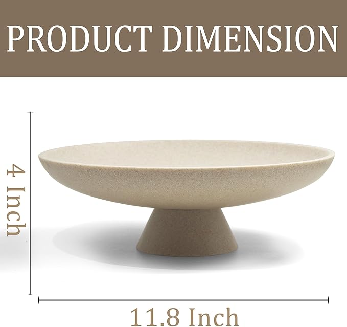LIN CHUAN Large Decorative Bowl, Resin Pedestal Fruit Bowl, this stylish bowl - Image 6