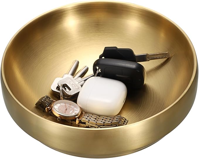 8.3" Golden Key Bowl for Entryway Table Decorative Bowl for Keys | Catch All - Image 9