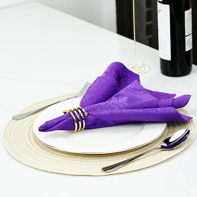 6Pcs Gold Napkin Rings Round Napkin Ring Set of 6 Napkin Holders - Image 8