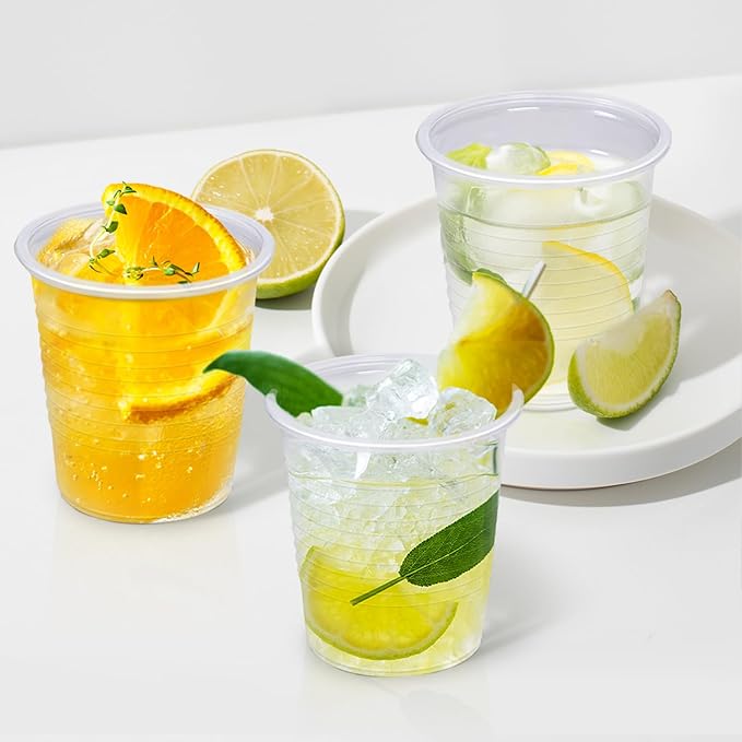 Clawsoff 100 Pack 3 oz Plastic Cups Disposable Clear Small Mouthwash Cups | - Image 6