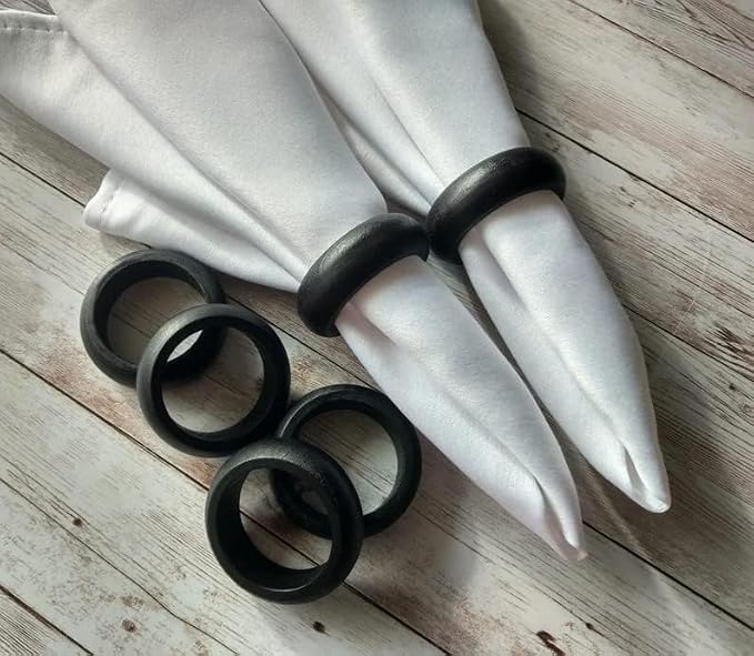 Handmade Wooden Napkin Ring Made by Artisan Beautifully Crafted and Designed in - Image 4