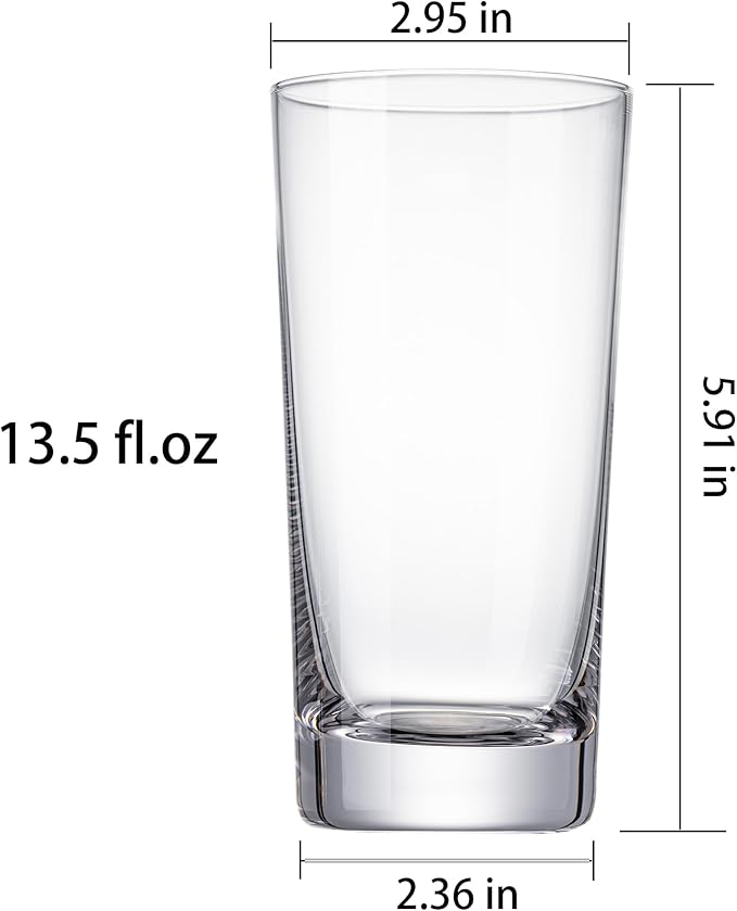 Water Glasses Set of 6, 13.5oz Highball Glass Cups - Image 9