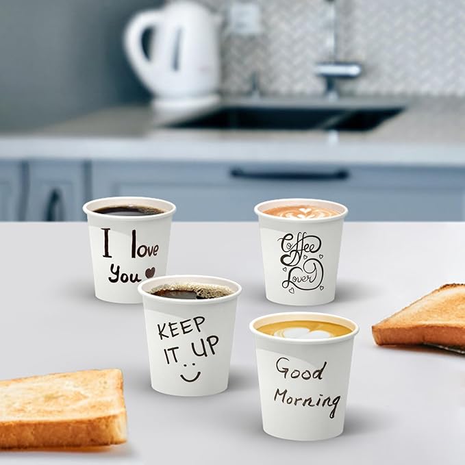 Dealusy 100 Count 4 oz Coffee Cups, Leak-Free Food Safe Paper Cups 4 oz - Image 7