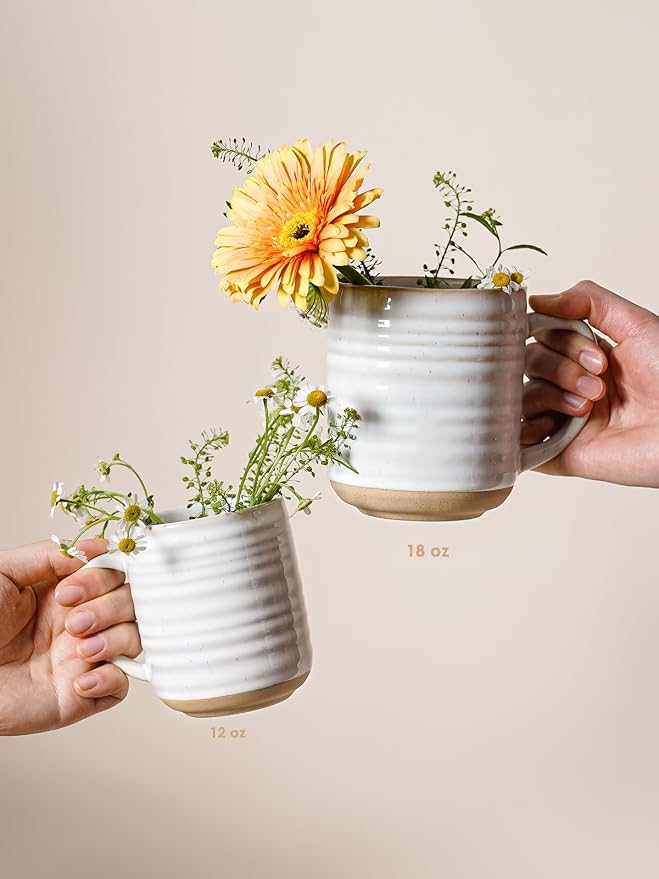 LE TAUCI Coffee Mugs 18 oz, Ceramic Mug Set, Coffee Cups - Image 7