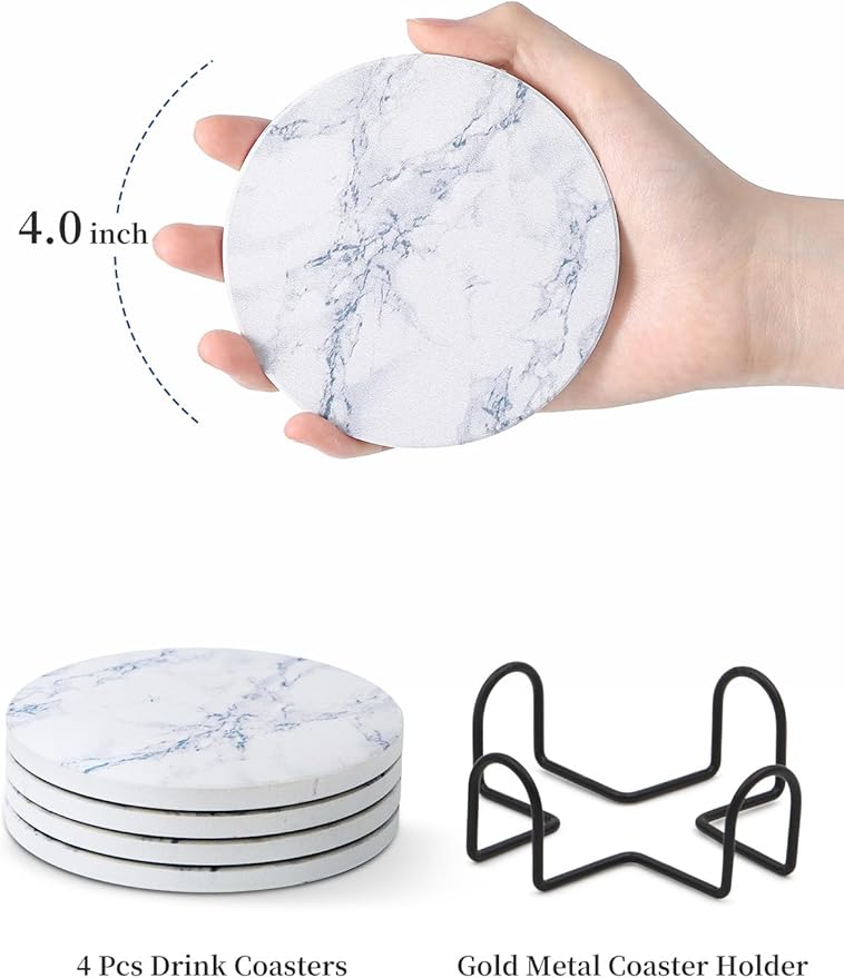 LIFVER Absorbent Coaster Sets of 4, Drink Coasters - Image 7