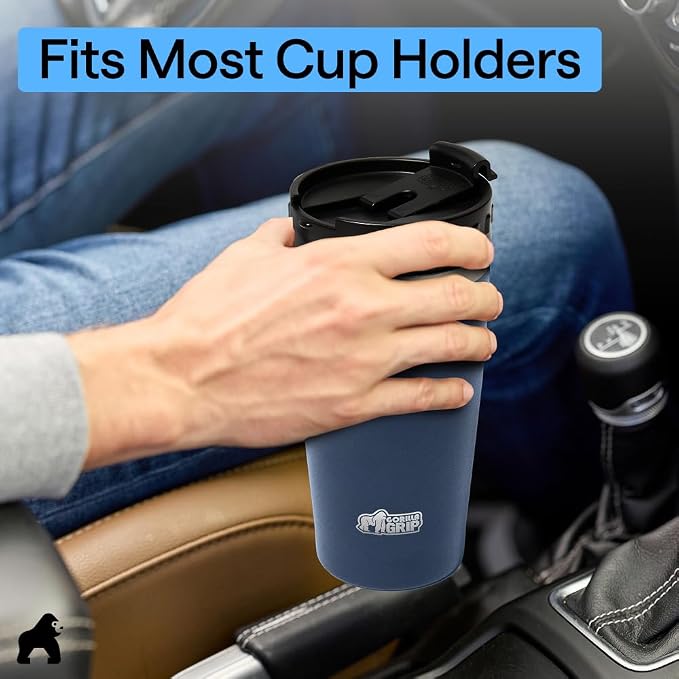 GORILLA GRIP 304 Stainless Steel Double Insulated Travel Coffee Mug, Leakproof - Image 9