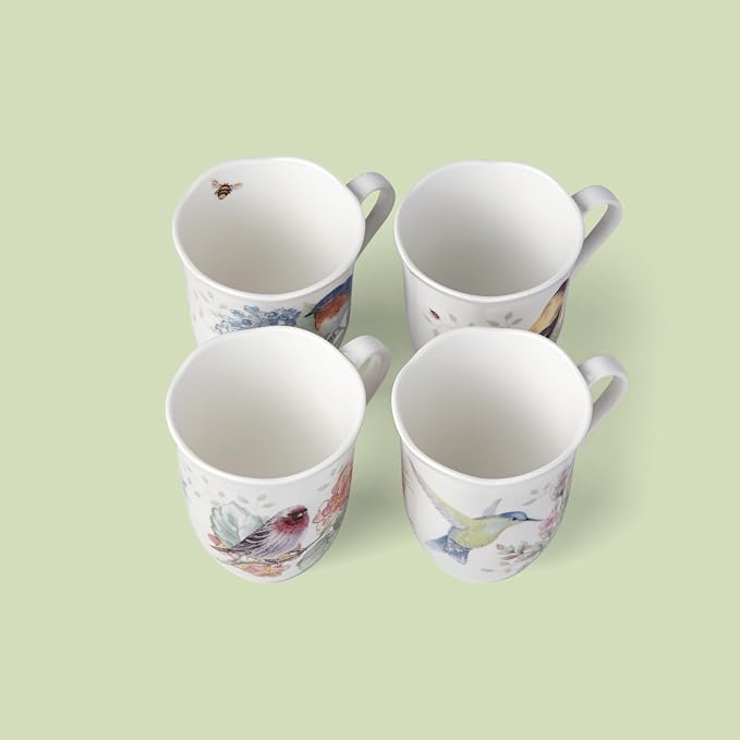 Lenox Coffee Mug Set, Butterfly Meadow Flutter 4-Piece Mugs, Service - Image 5