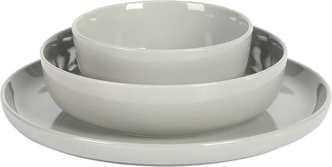 Gibson Home Oslo 12-Piece Porcelain Chip and Scratch Resistant Dinnerware Set - Image 6