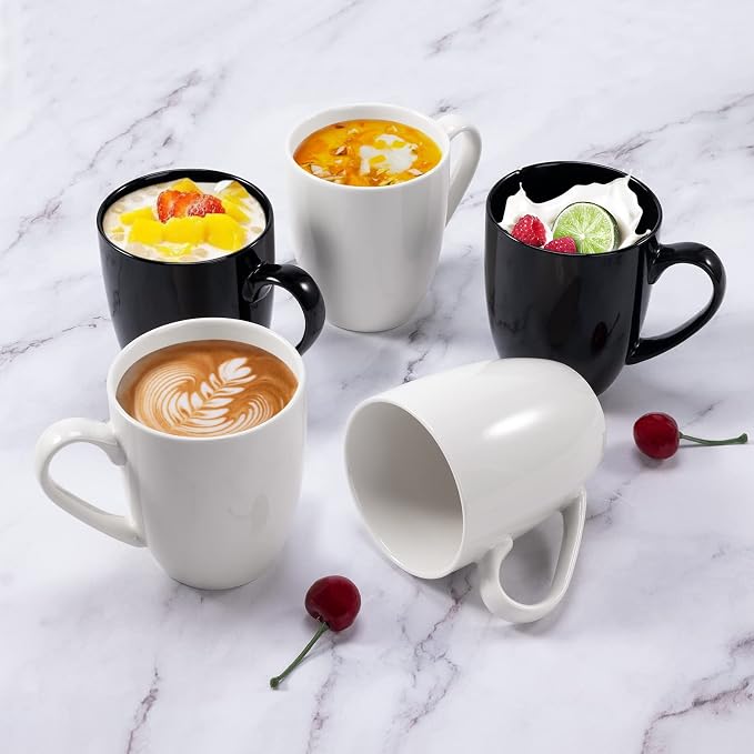 Urbanstrive 16 oz Large Coffee Mugs Ceramic Coffee Mug White Coffee Cups Tea - Image 8