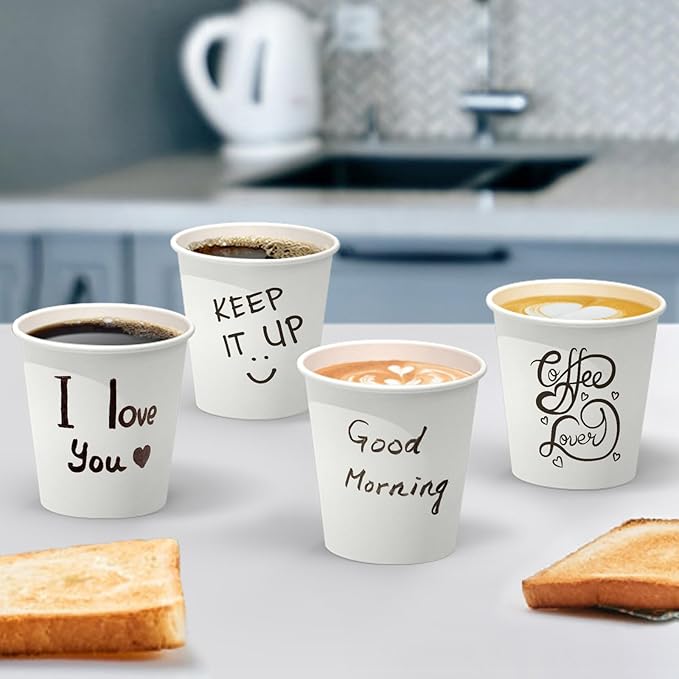 Dealusy 100 Count 6 oz Coffee Cups, Leak-Free Food Safe Paper Cups 6 oz - Image 7