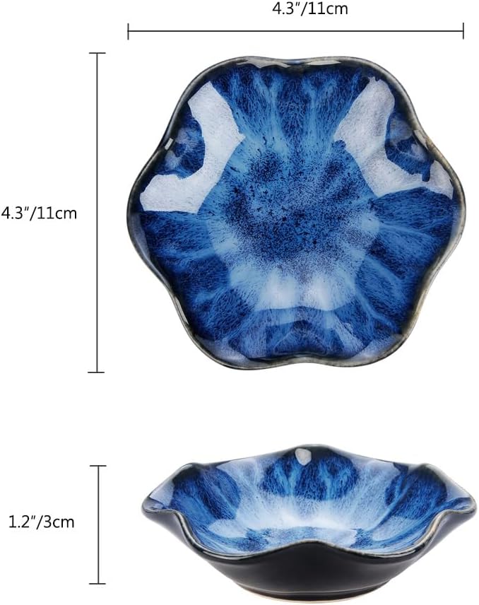2PCS Lotus Leaf Shape Ring Holder Dish, Small Key Bowl, Ceramic Trinket Tray - Image 7