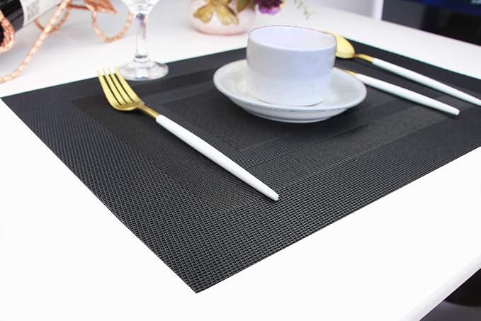 PIGCHCY Placemats, Washable Vinyl Woven Table Mats, Elegant Durable Placemats - Image 9