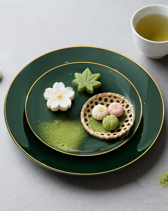 PULOTE 60PCS Green Plastic Plates - Image 8