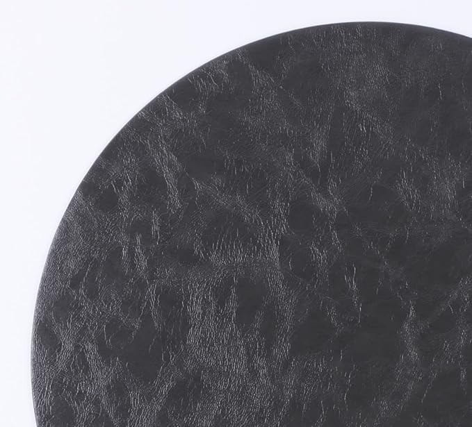 Set of 6 Embossed PU Leather Placemats, Waterproof Coffee Coasters, Kitchen - Image 8