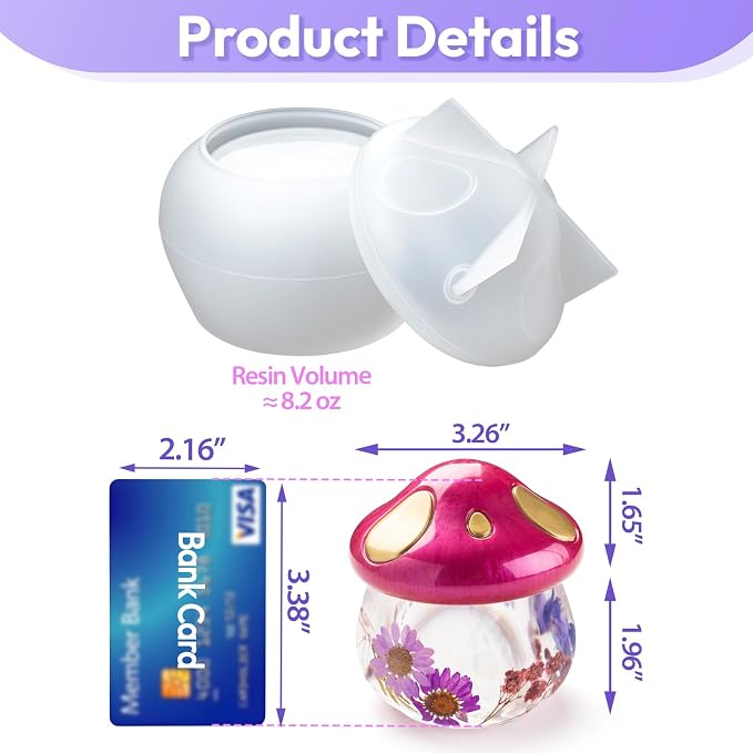HeyClear Mushroom Jar Resin Molds - Image 2