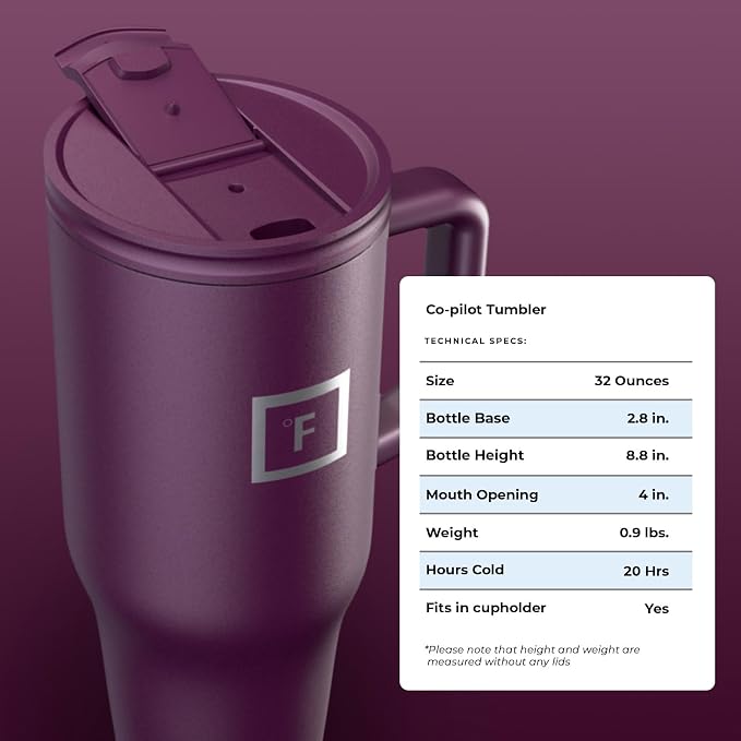 IRON °FLASK 32 oz Co-Pilot Insulated Travel Mug | Insulated Travel Mug - Image 9