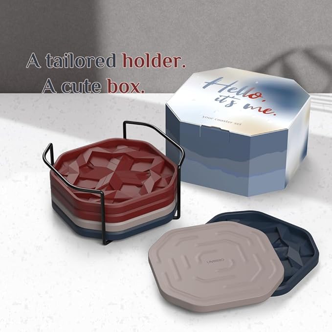 UMIRRO Silicone Drink Cup Coasters Set of 6 - Image 5