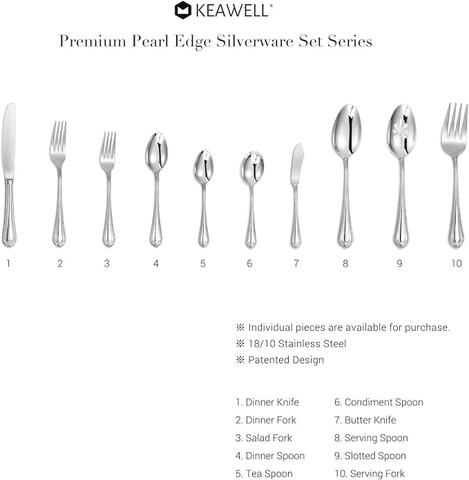 Premium Pearl Edge 4-Piece 6.9-Inch Butter Knife Set | 18/10 Stainless Steel - Image 8